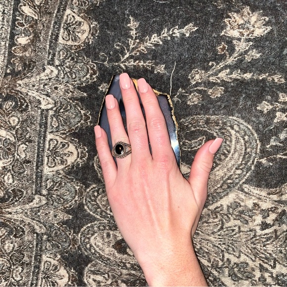 Sterling Silver Onyx 925 Size 7 ring - Picture 8 of 15